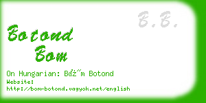 botond bom business card